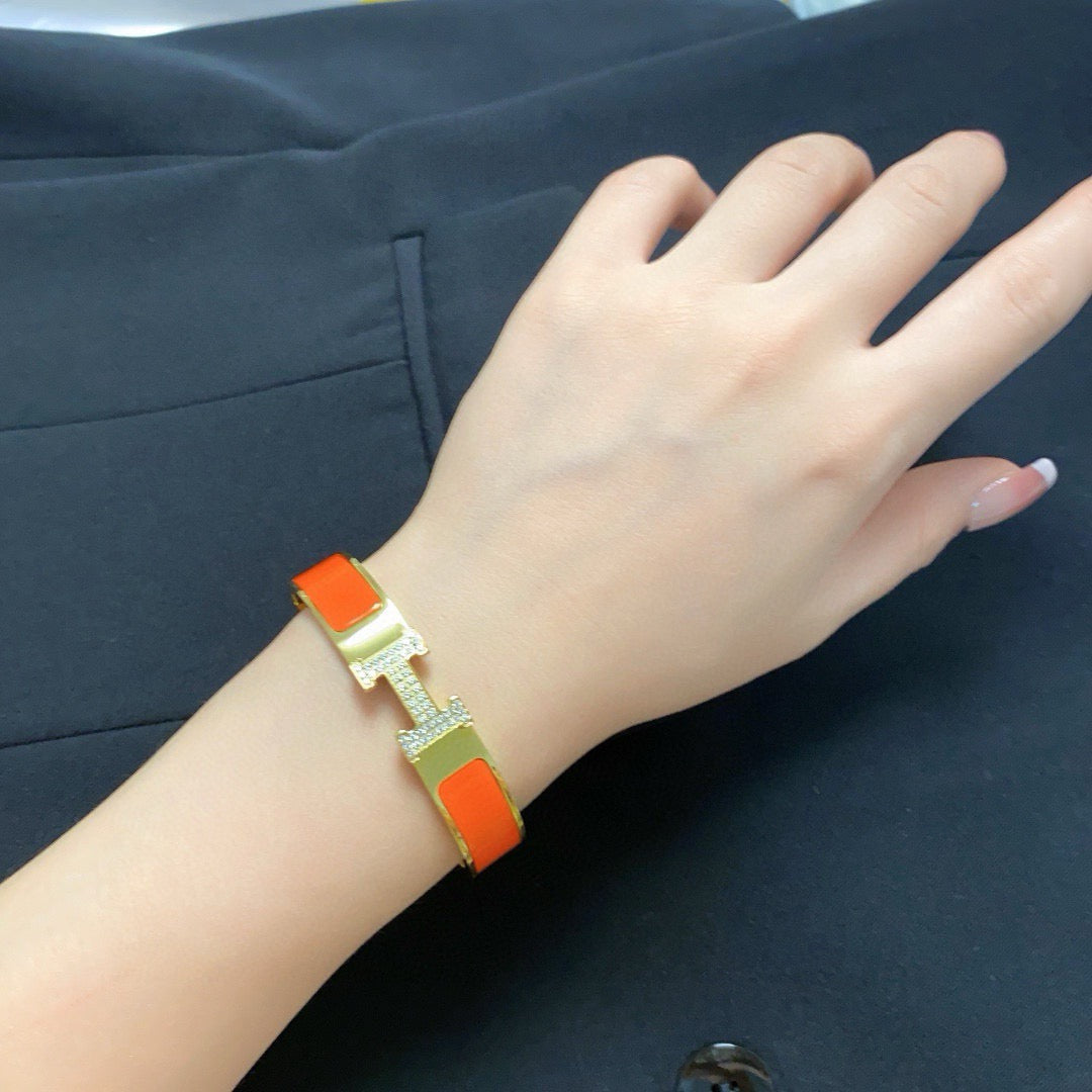 white crystal delicate Bangle for women - alternate angle view 3