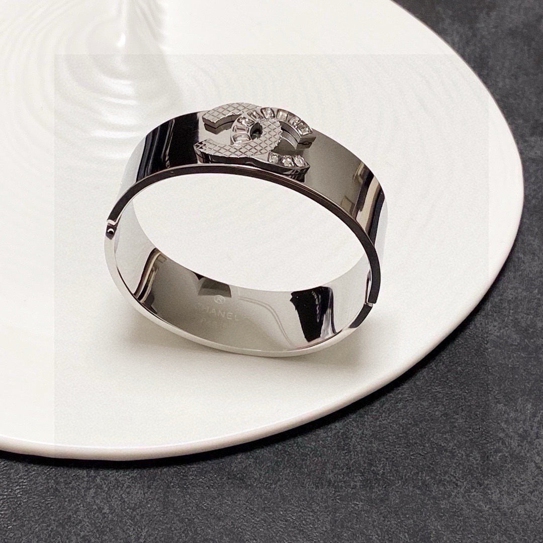 crystal crystal inlaid Bangle for women - alternate angle view 2