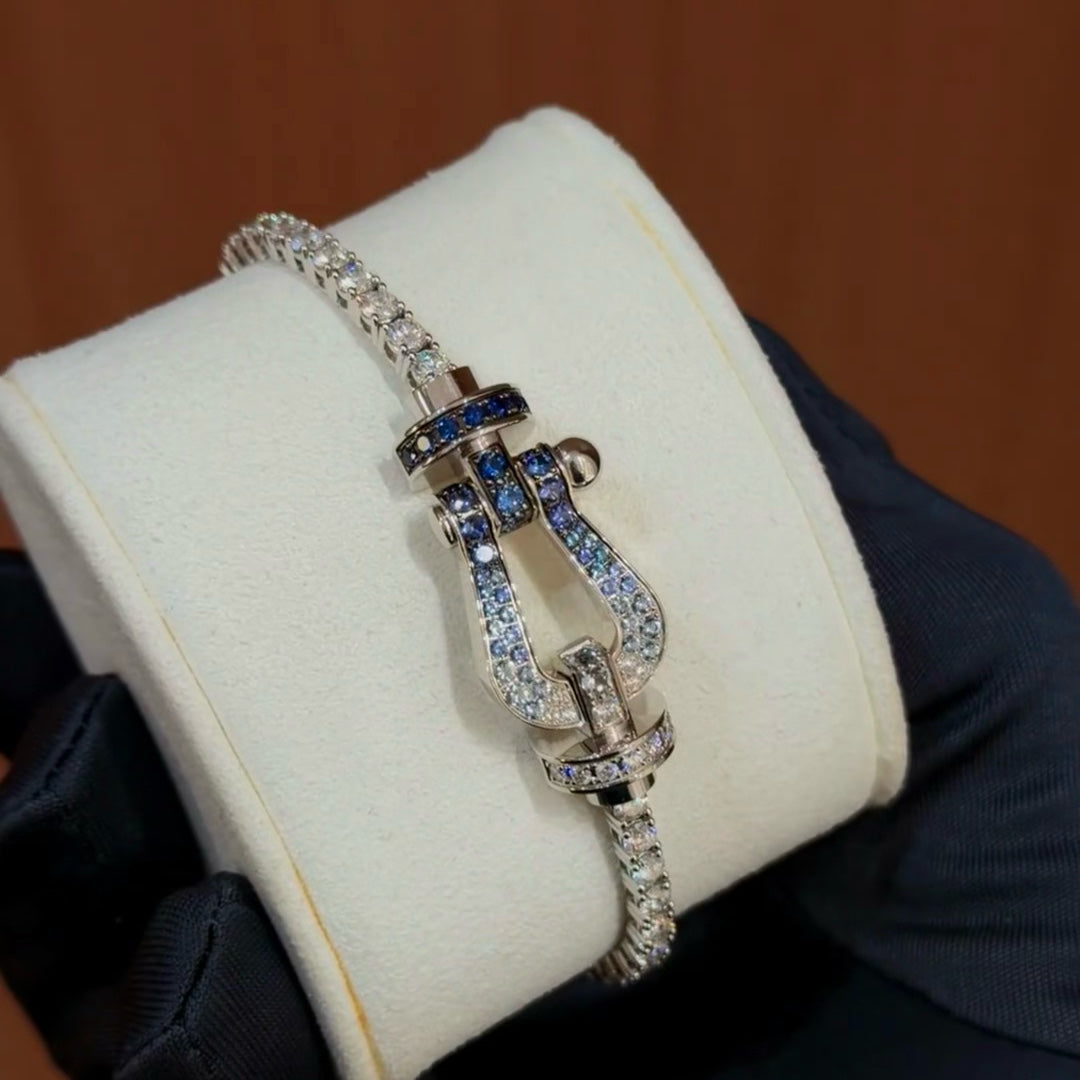 rose gold crystal rose Necklace for men - alternate angle view 2