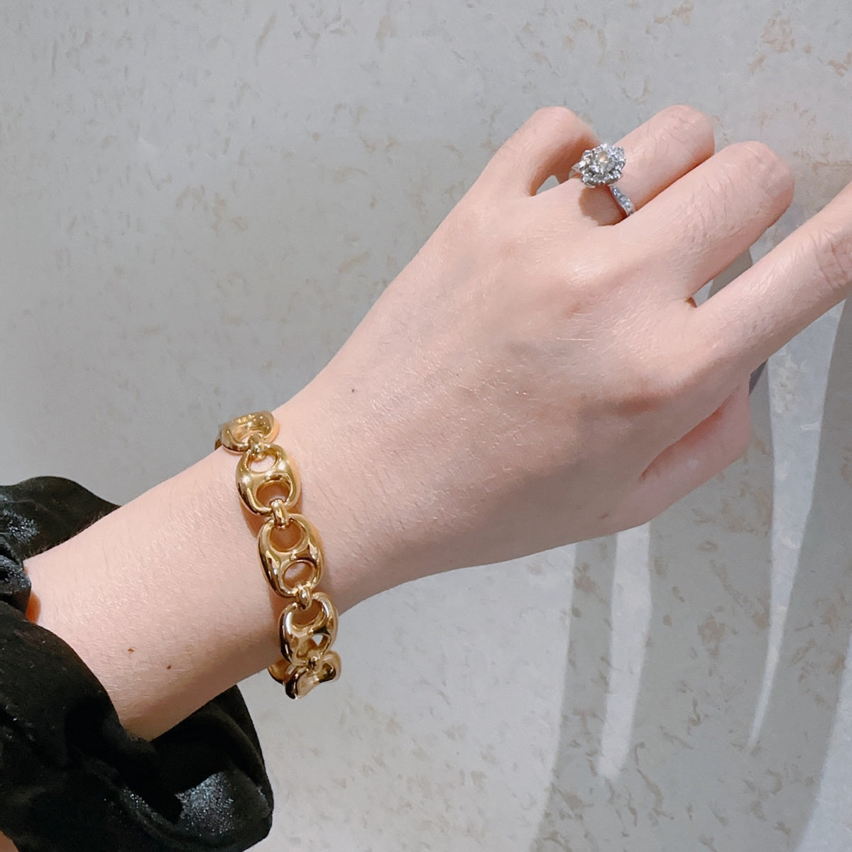 antique double g Bangle for women - alternate angle view 6