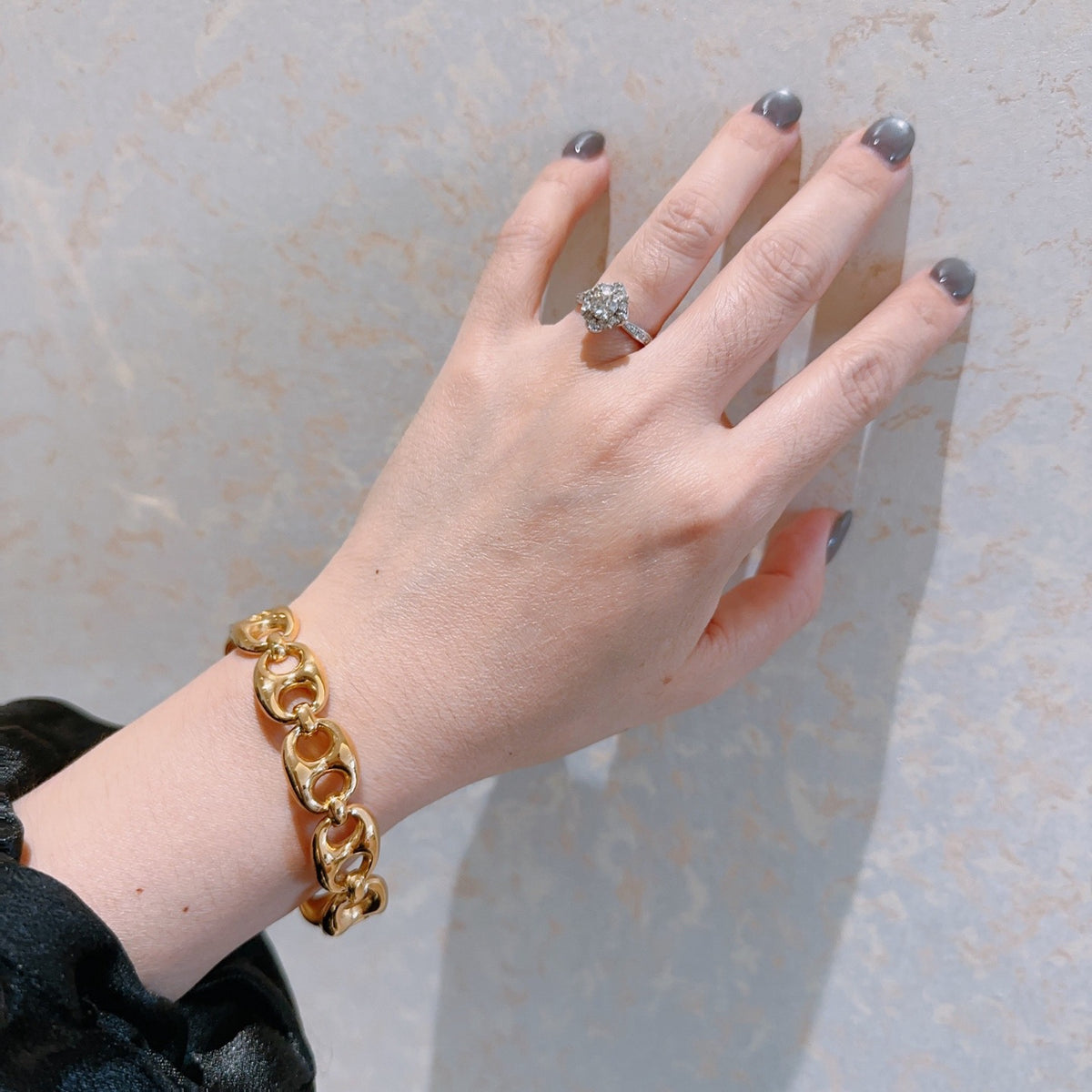 antique double g Bangle for women - alternate angle view 9