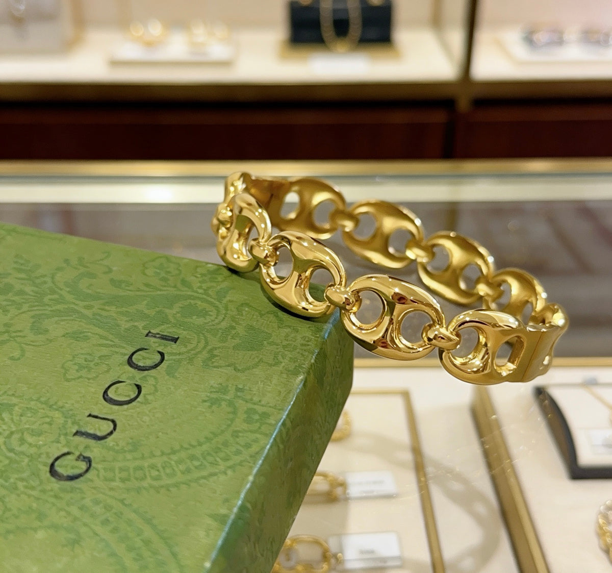 antique double g Bangle for women - alternate angle view 7