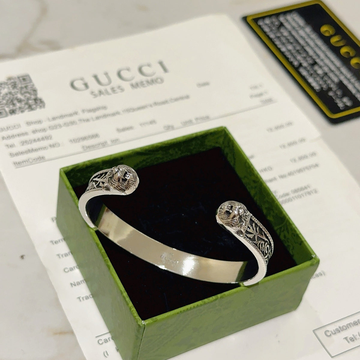 antique double g Bangle for women - alternate angle view 8