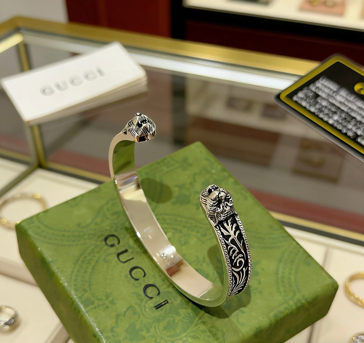 antique double g Bangle for women - alternate angle view 7