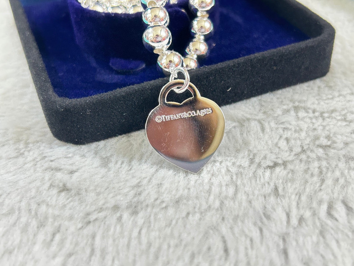 silver sterling silver heart Bracelet for women - alternate angle view 7