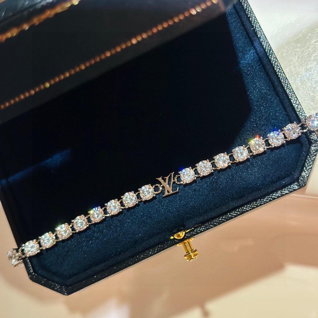 gold crystal cross Bracelet for men - alternate angle view 9