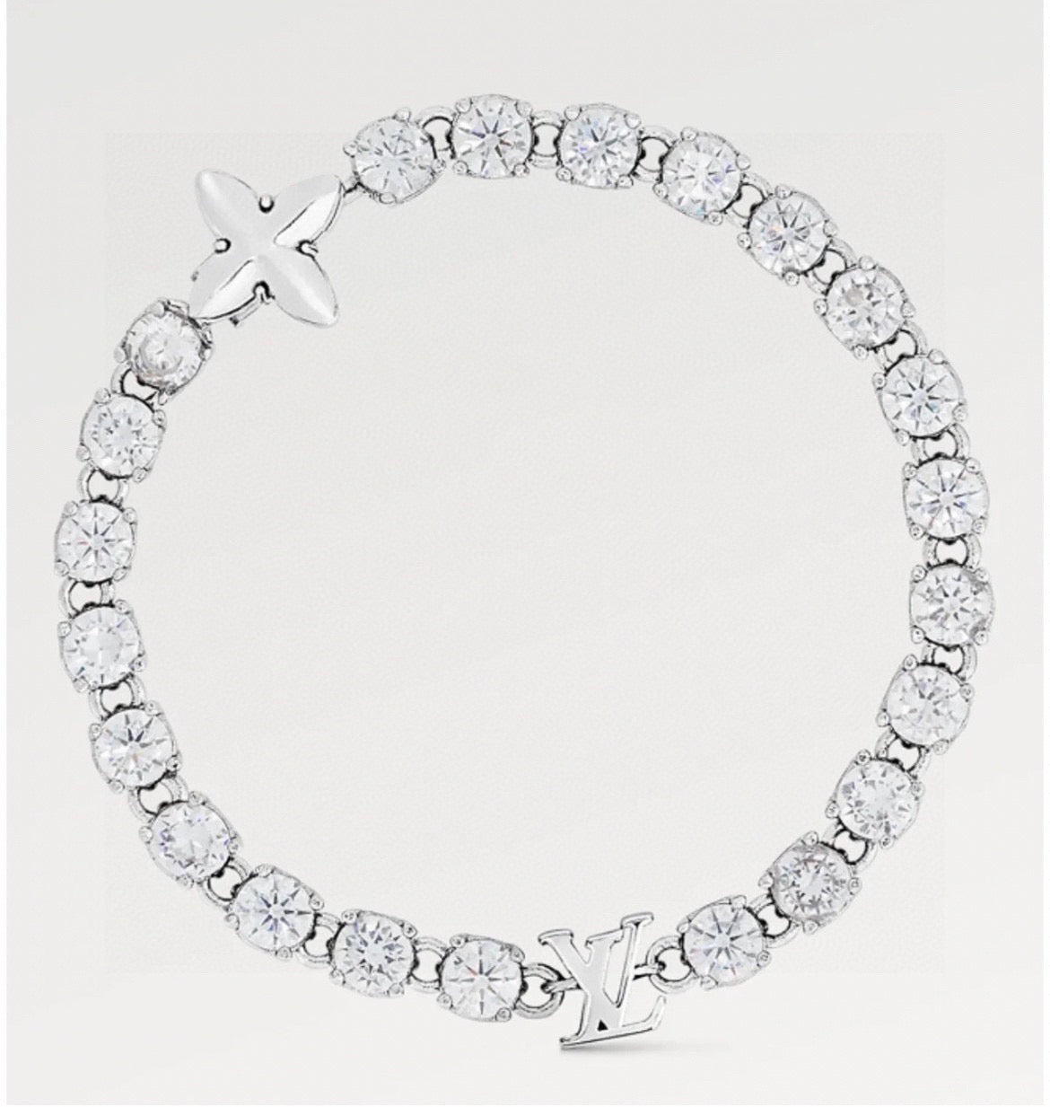 gold crystal cross Bracelet for men - alternate angle view 2