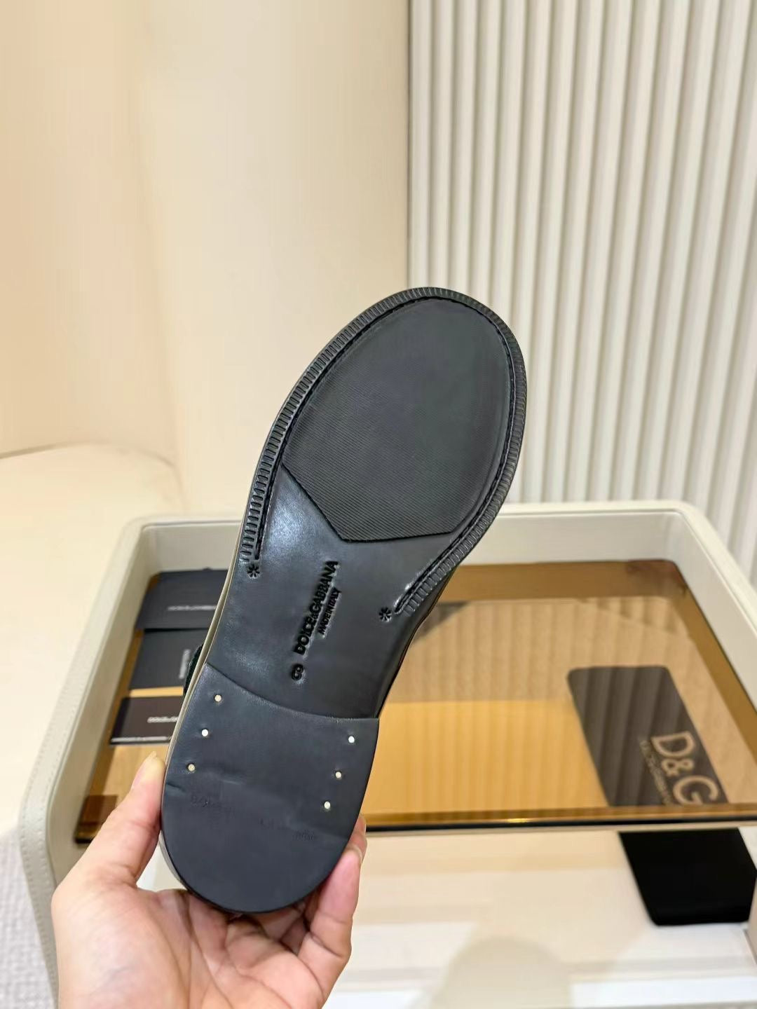 Dolce & Gabbana DG Men's Calfskin Dress Shoes with Leather Sole