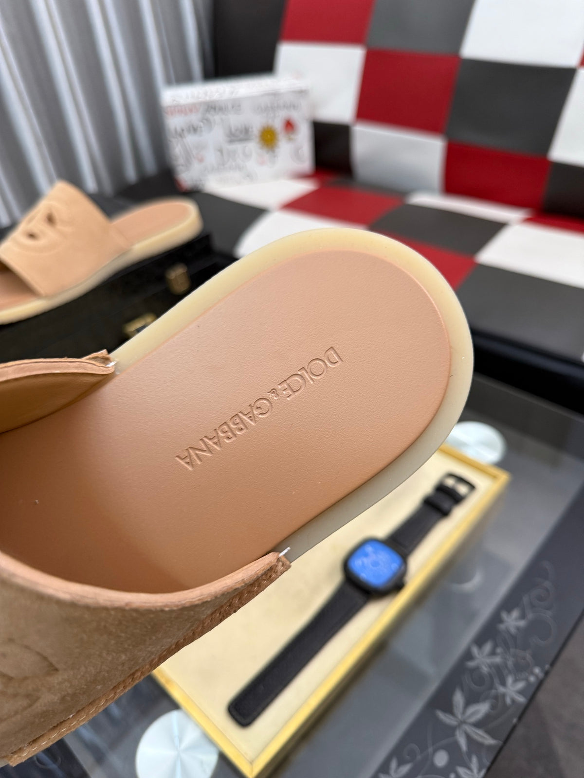 Dolce & Gabbana DG Men's PVC Slides with Molded TPU Sole