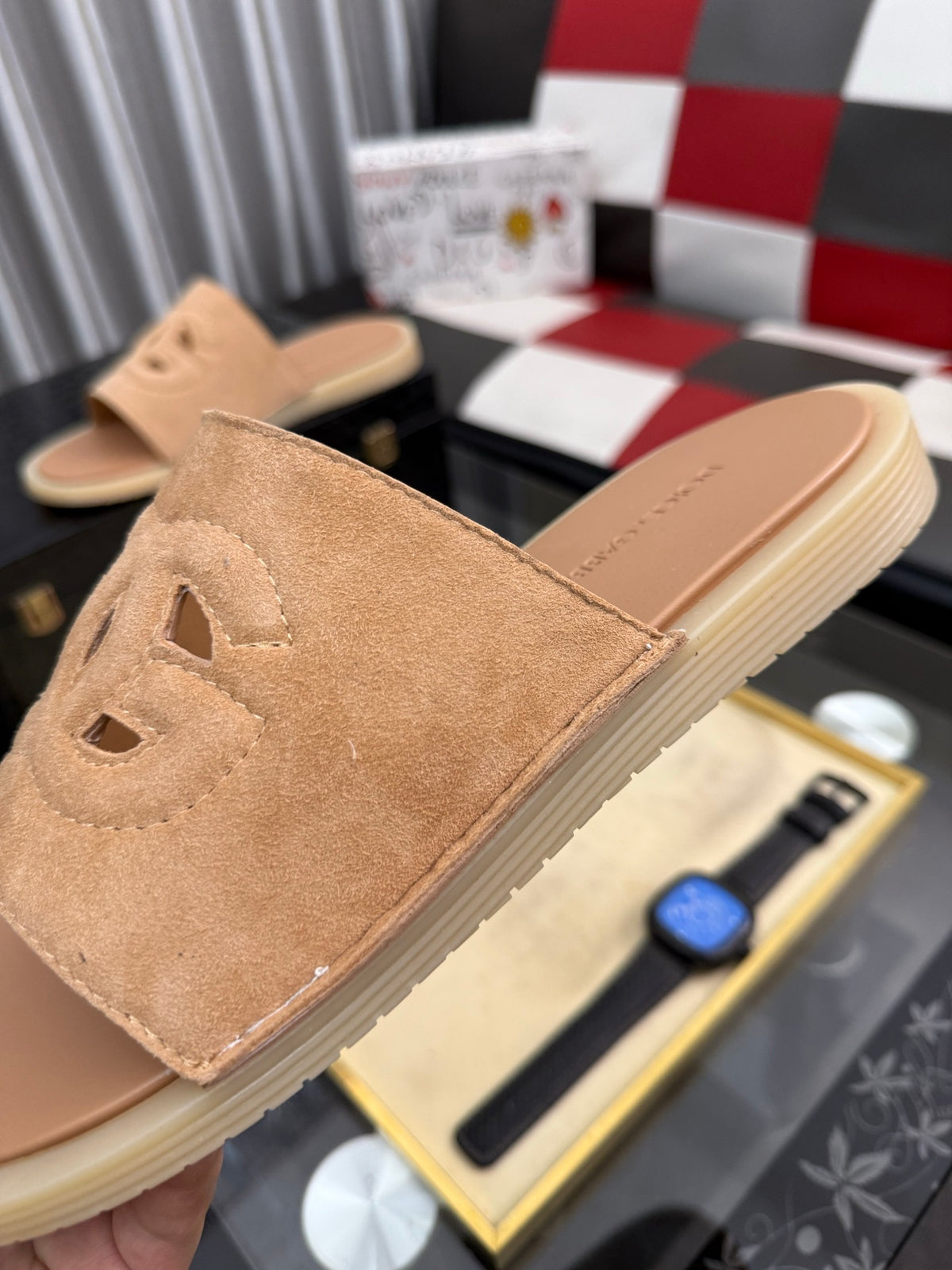 Dolce & Gabbana DG Men's PVC Slides with Molded TPU Sole