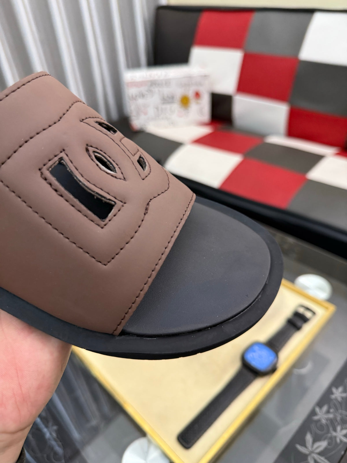 Dolce & Gabbana DG Men's PVC Slides with Molded TPU Sole