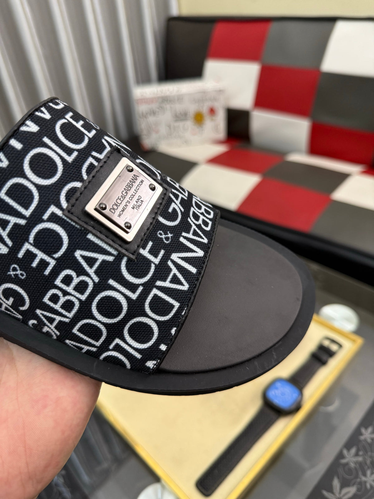 Dolce & Gabbana DG Men's PVC Slides with Molded TPU Sole