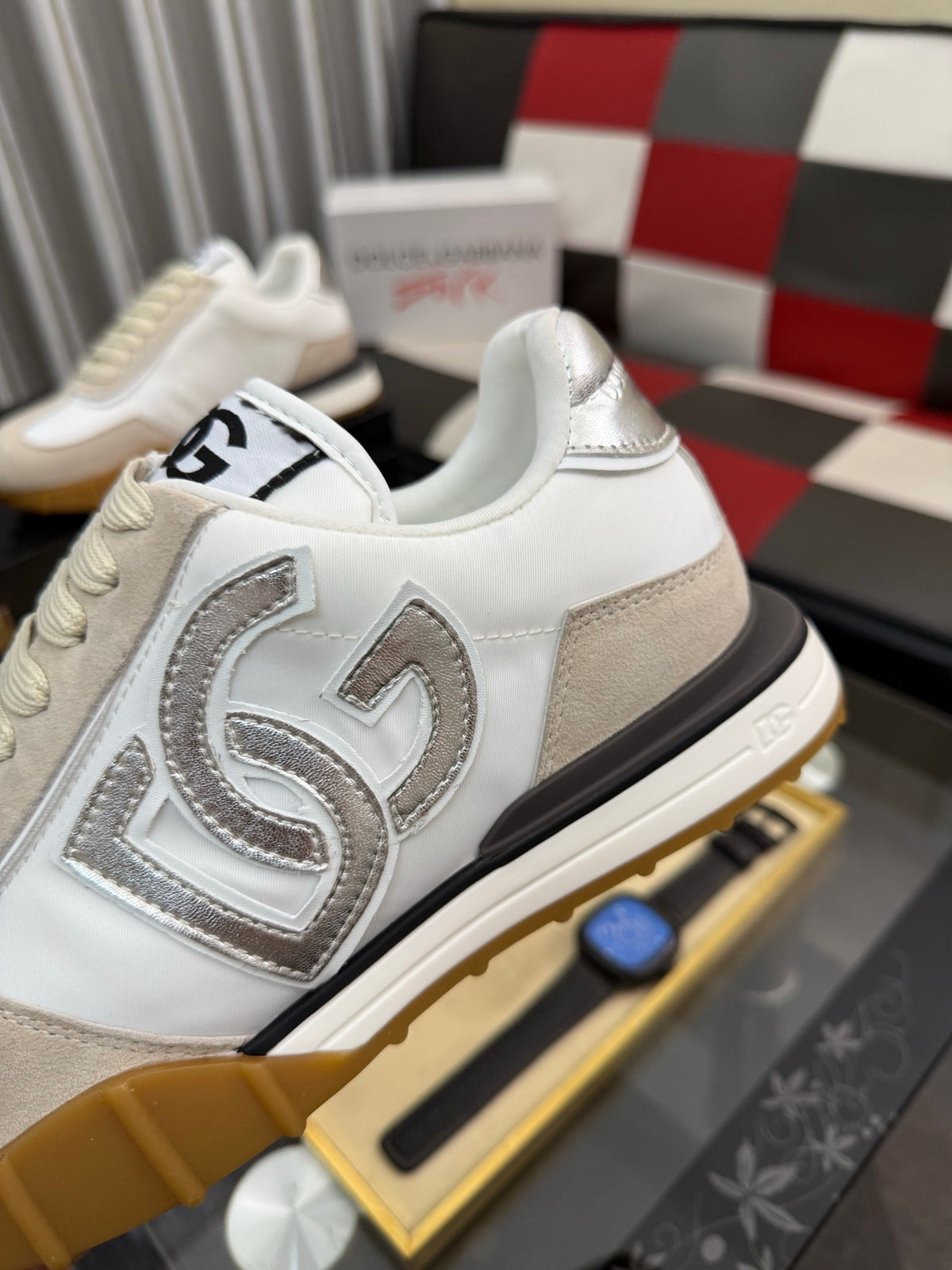 Dolce & Gabbana DG Silk Calfskin & Nubuck Casual Sneakers