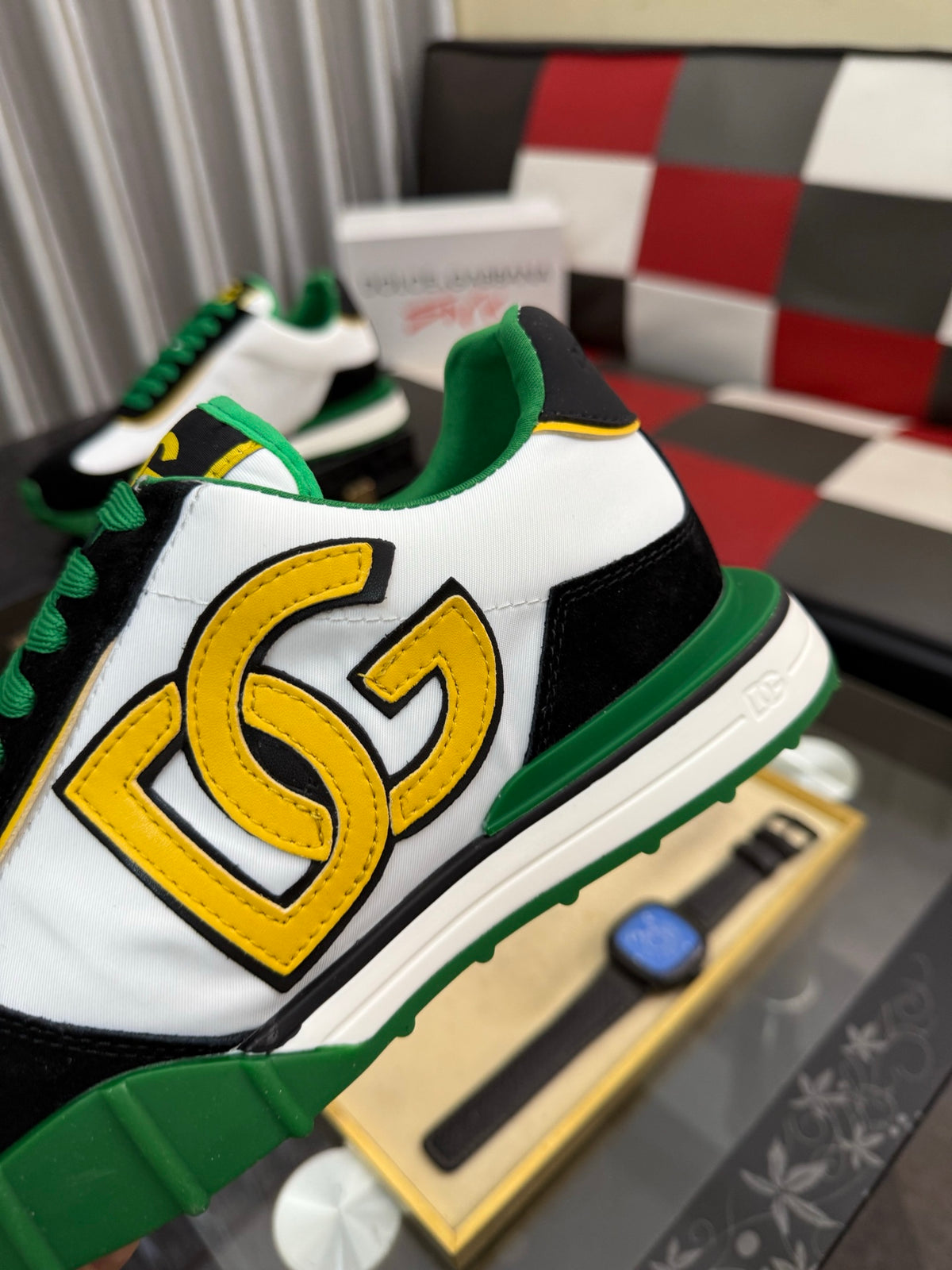 Dolce & Gabbana DG Silk Calfskin & Nubuck Casual Sneakers