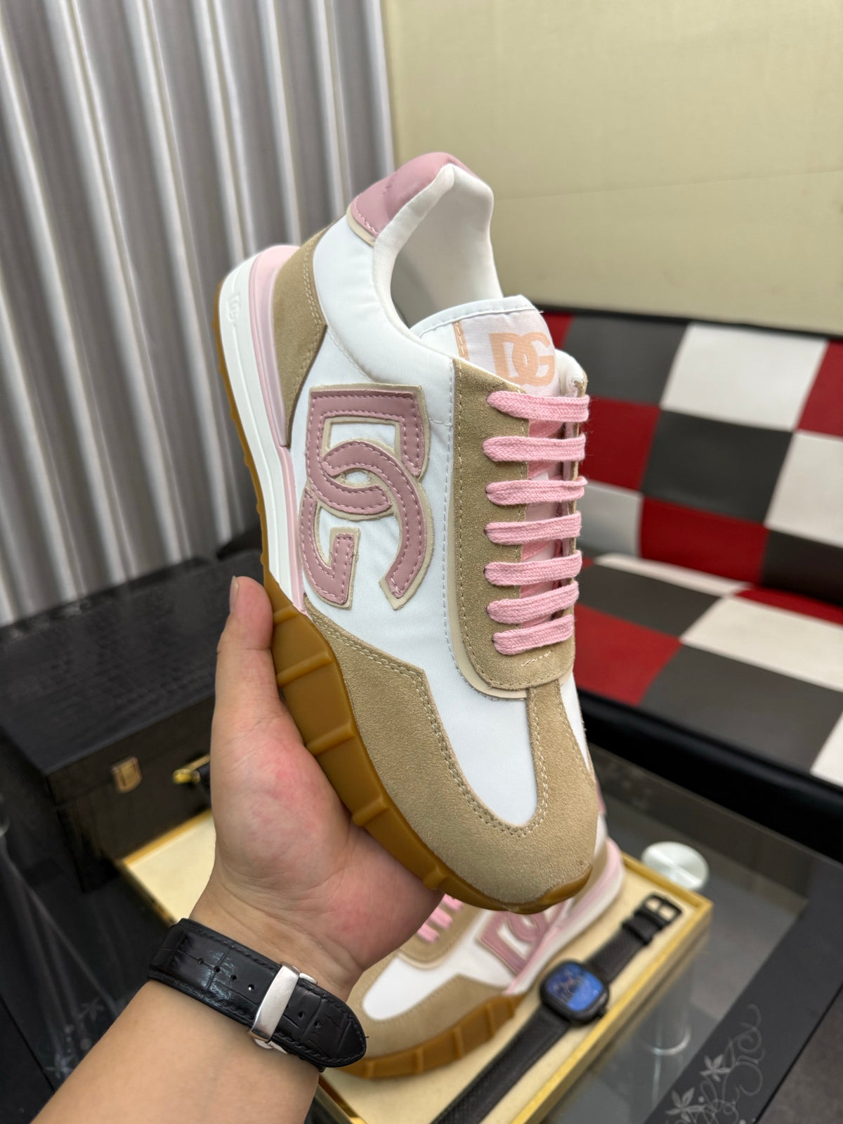Dolce & Gabbana DG Silk Calfskin & Nubuck Casual Sneakers