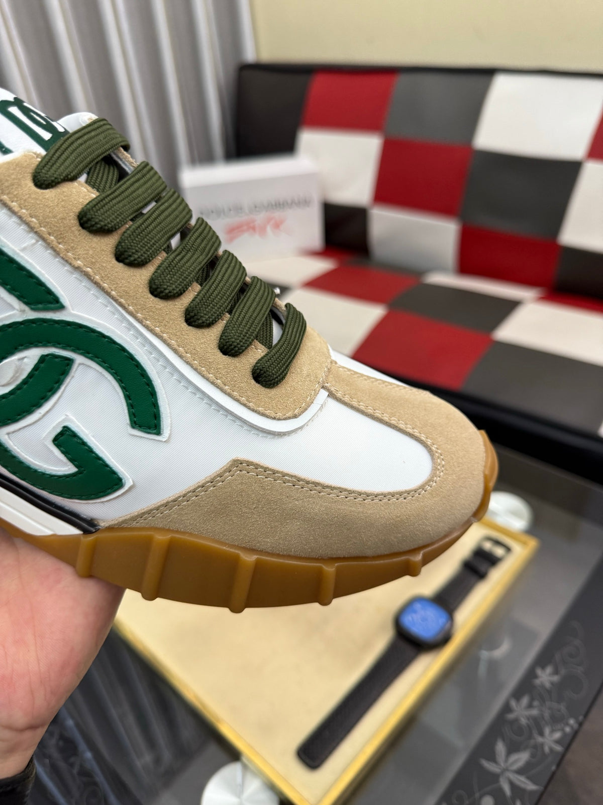 Dolce & Gabbana DG Silk Calfskin & Nubuck Casual Sneakers