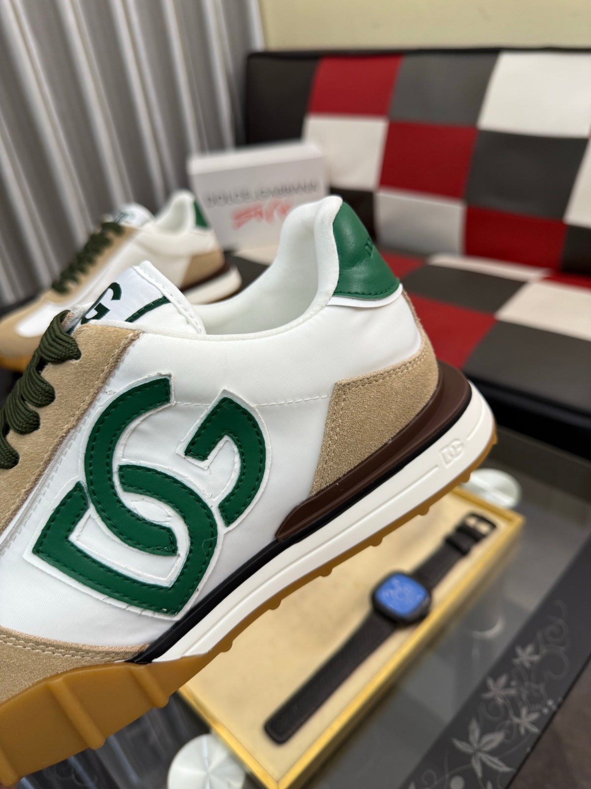Dolce & Gabbana DG Silk Calfskin & Nubuck Casual Sneakers