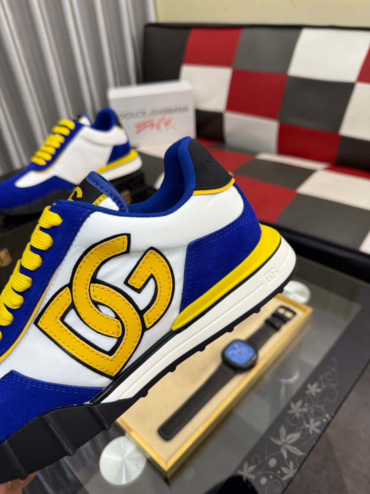 Dolce & Gabbana DG Silk Calfskin & Nubuck Casual Sneakers