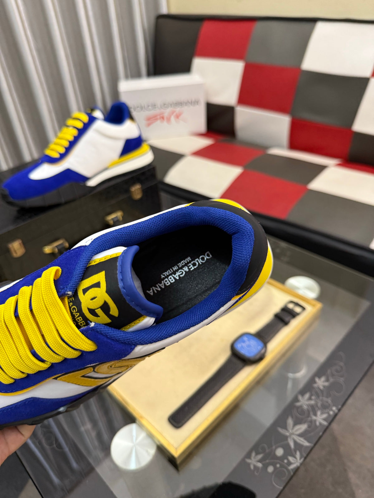 Dolce & Gabbana DG Silk Calfskin & Nubuck Casual Sneakers
