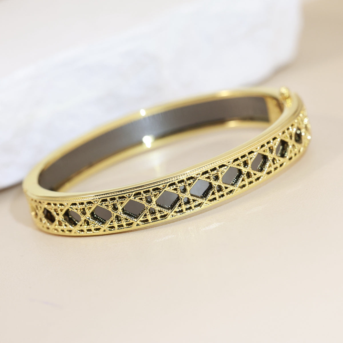 brass elegant Bangle for women - alternate angle view 4