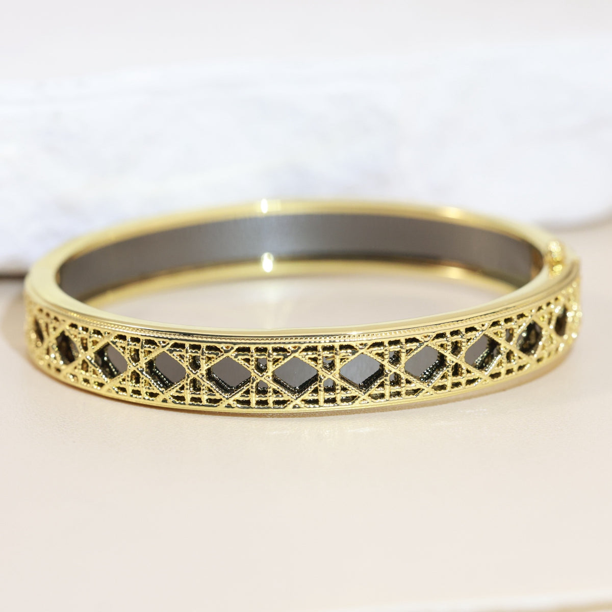brass elegant Bangle for women - alternate angle view 6