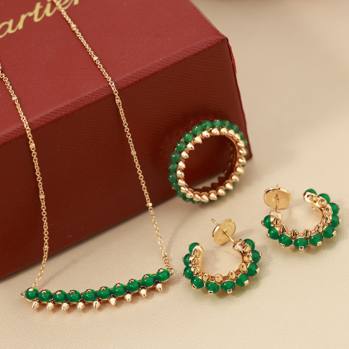 tricolor stylish Necklace for women - alternate angle view 9