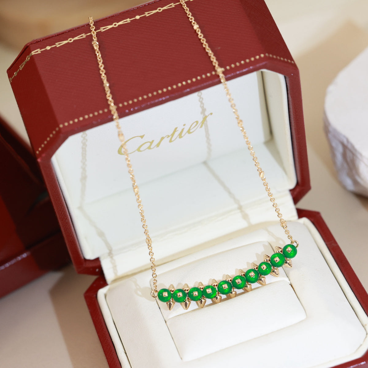 tricolor stylish Necklace for women - alternate angle view 2