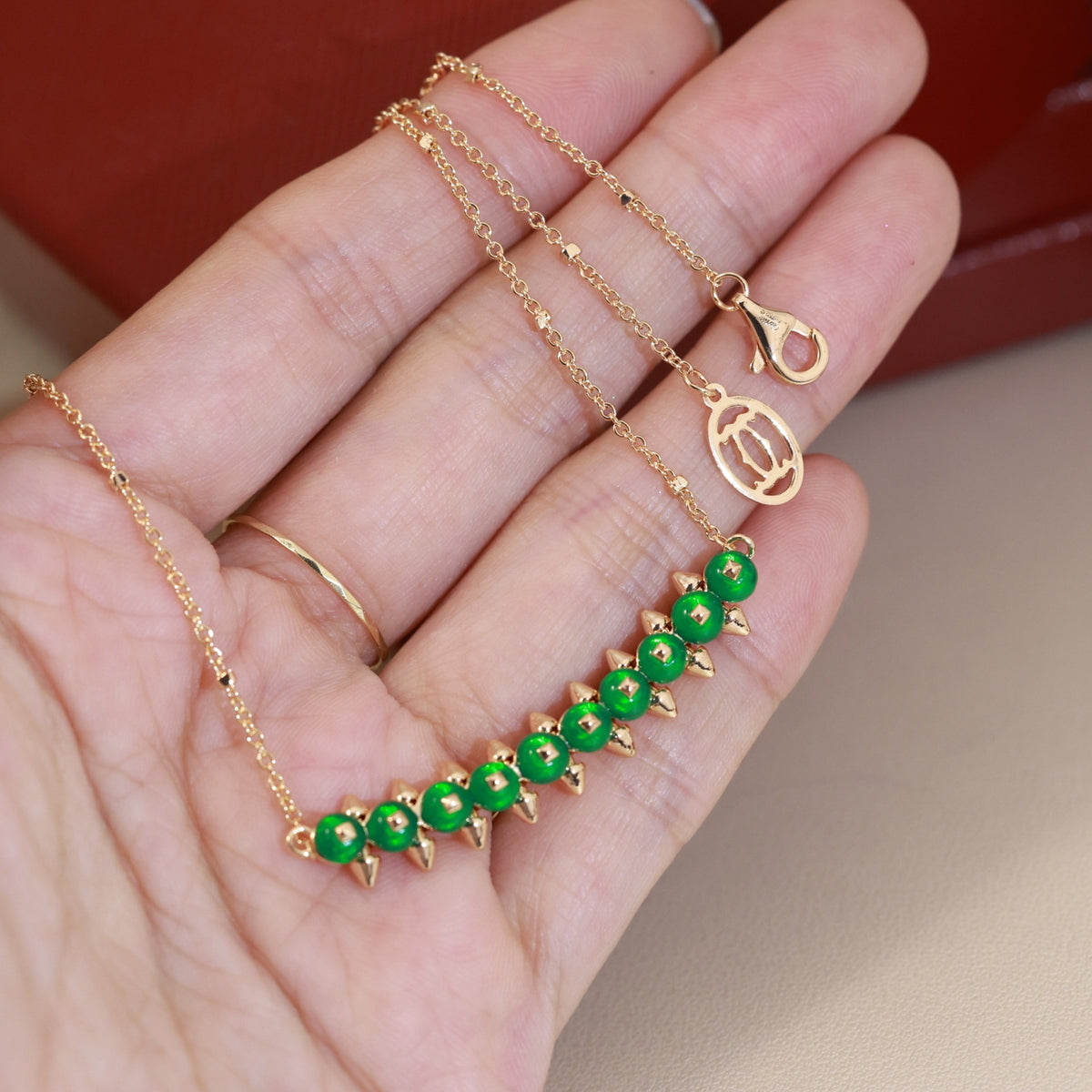 tricolor stylish Necklace for women - alternate angle view 7