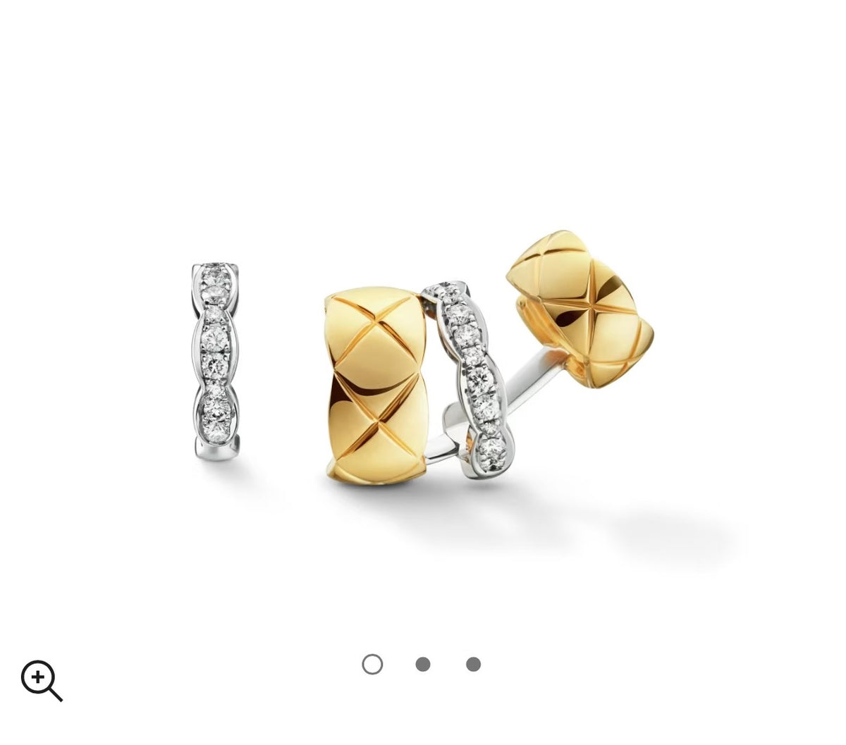 beige floral Drop Earrings for women - product detail view