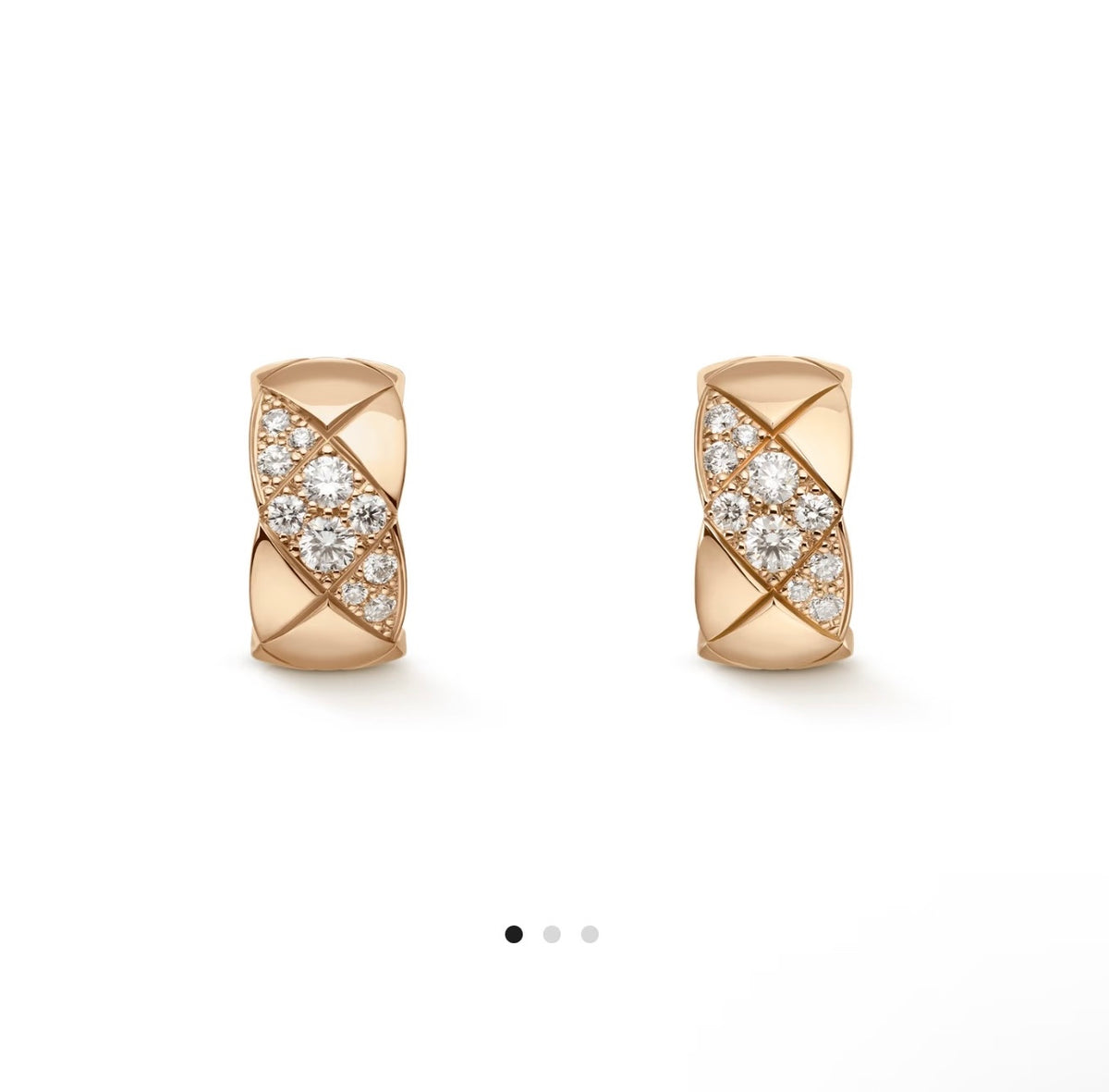 beige crystal floral Drop Earrings for women - product detail view