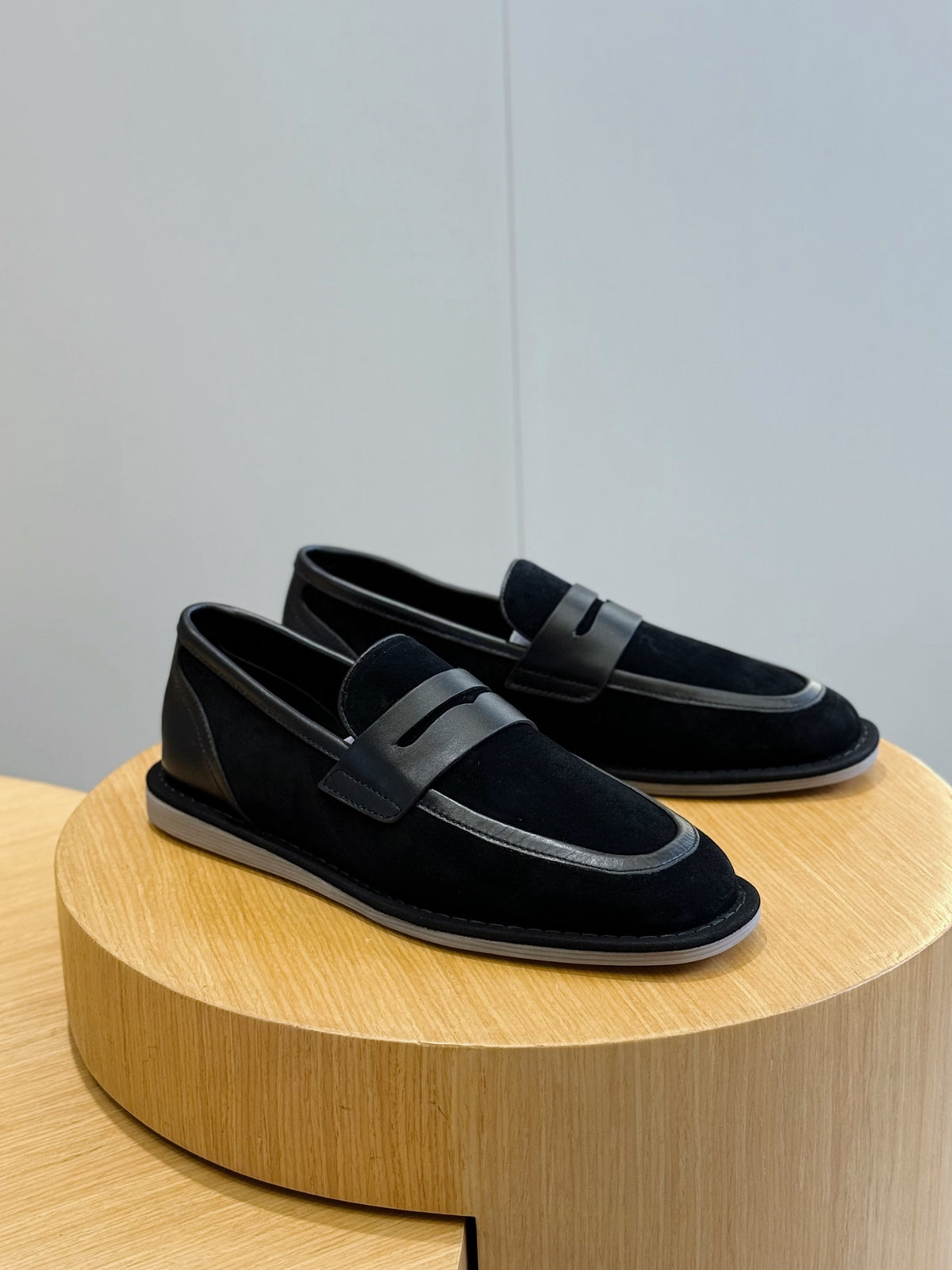 Dolce & Gabbana DG Men's New Florio Suede Moccasin Loafers with Logo