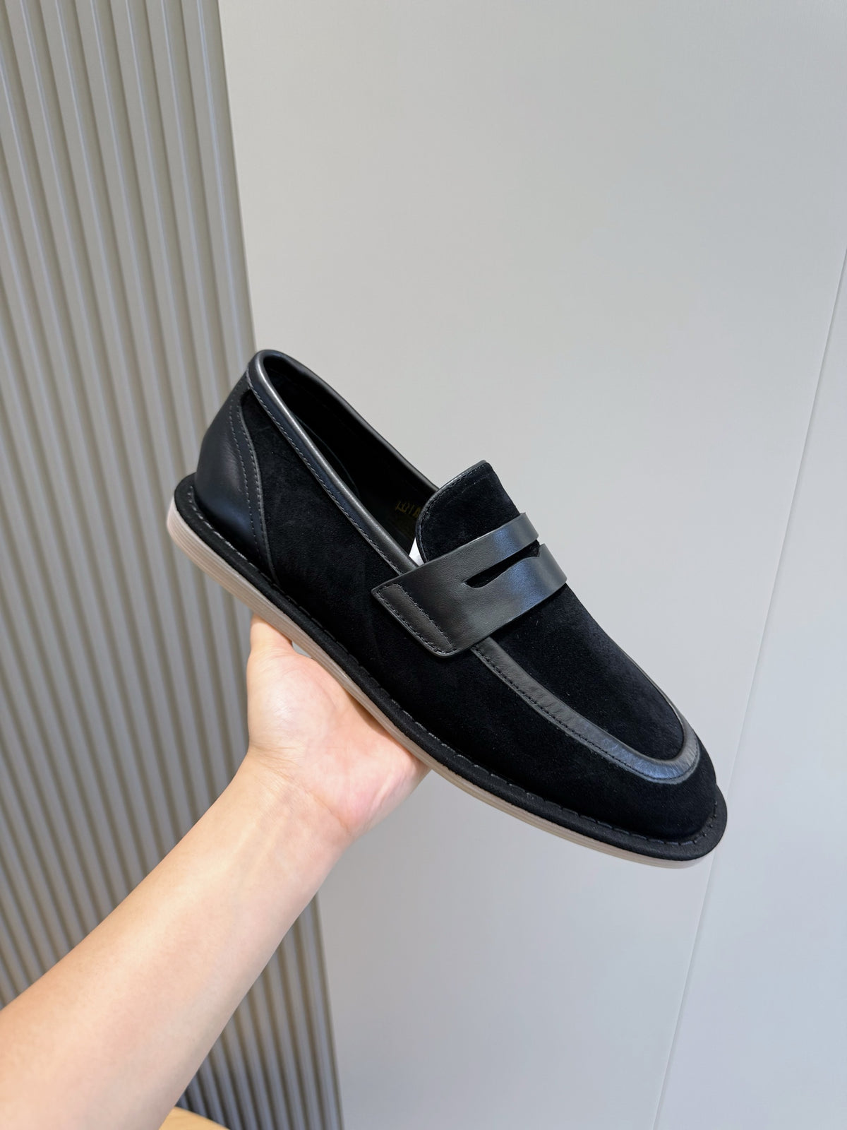 Dolce & Gabbana DG Men's New Florio Suede Moccasin Loafers with Logo