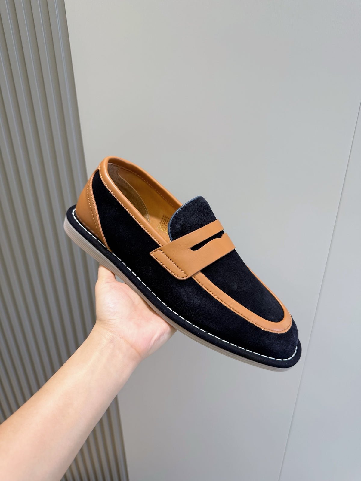 Dolce & Gabbana DG Men's New Florio Suede Moccasin Loafers with Logo