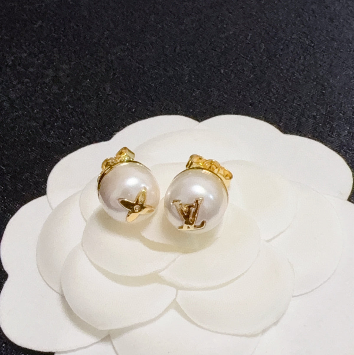 white 925 sterling silver letter Drop Earrings for women - alternate angle view 4