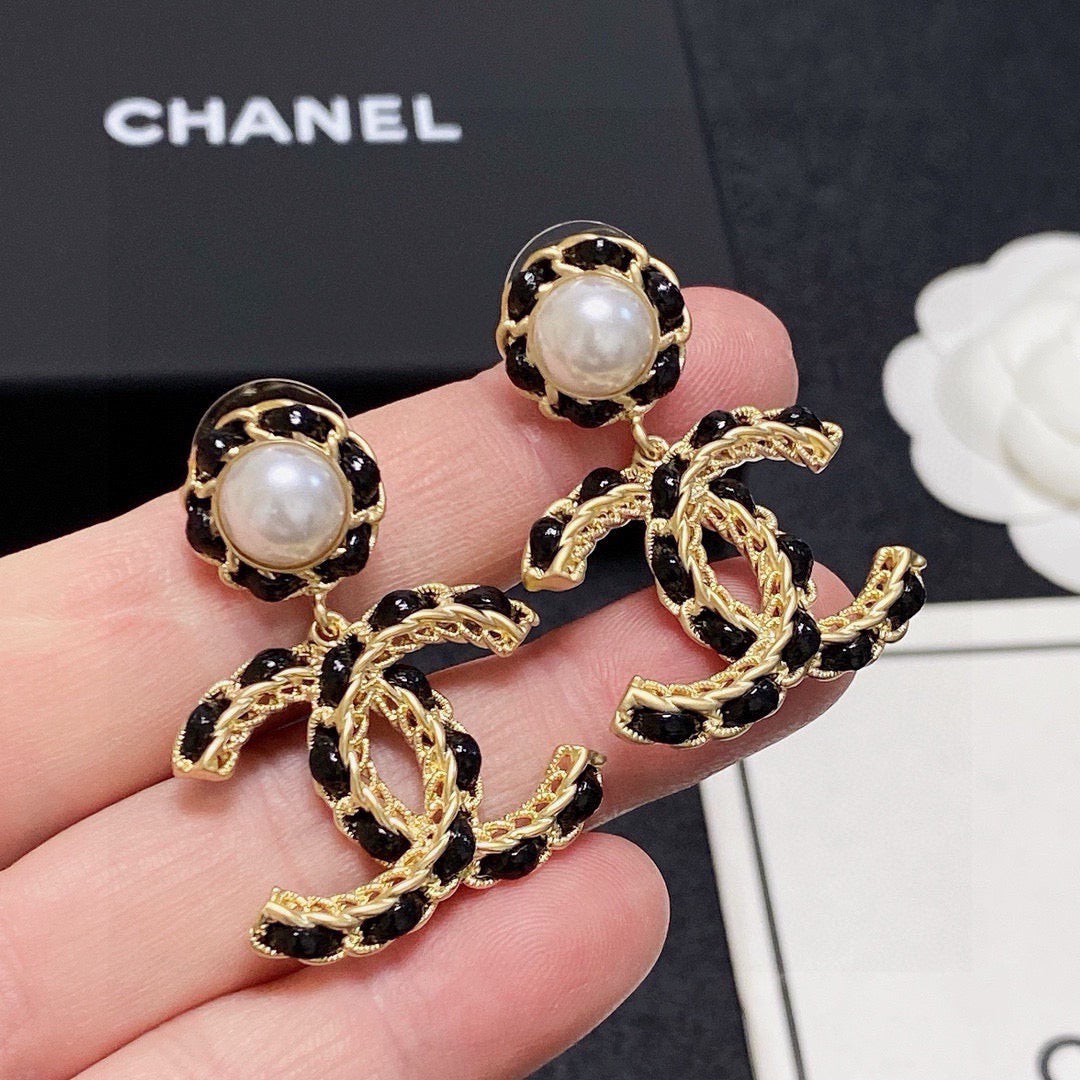 black sterling silver Drop Earrings for women - alternate angle view 8