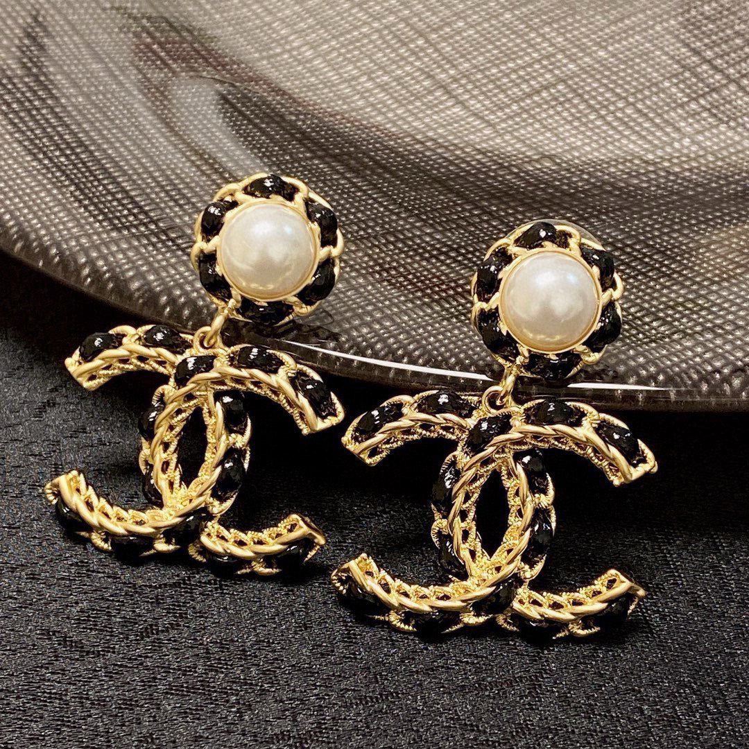 black sterling silver Drop Earrings for women - alternate angle view 6