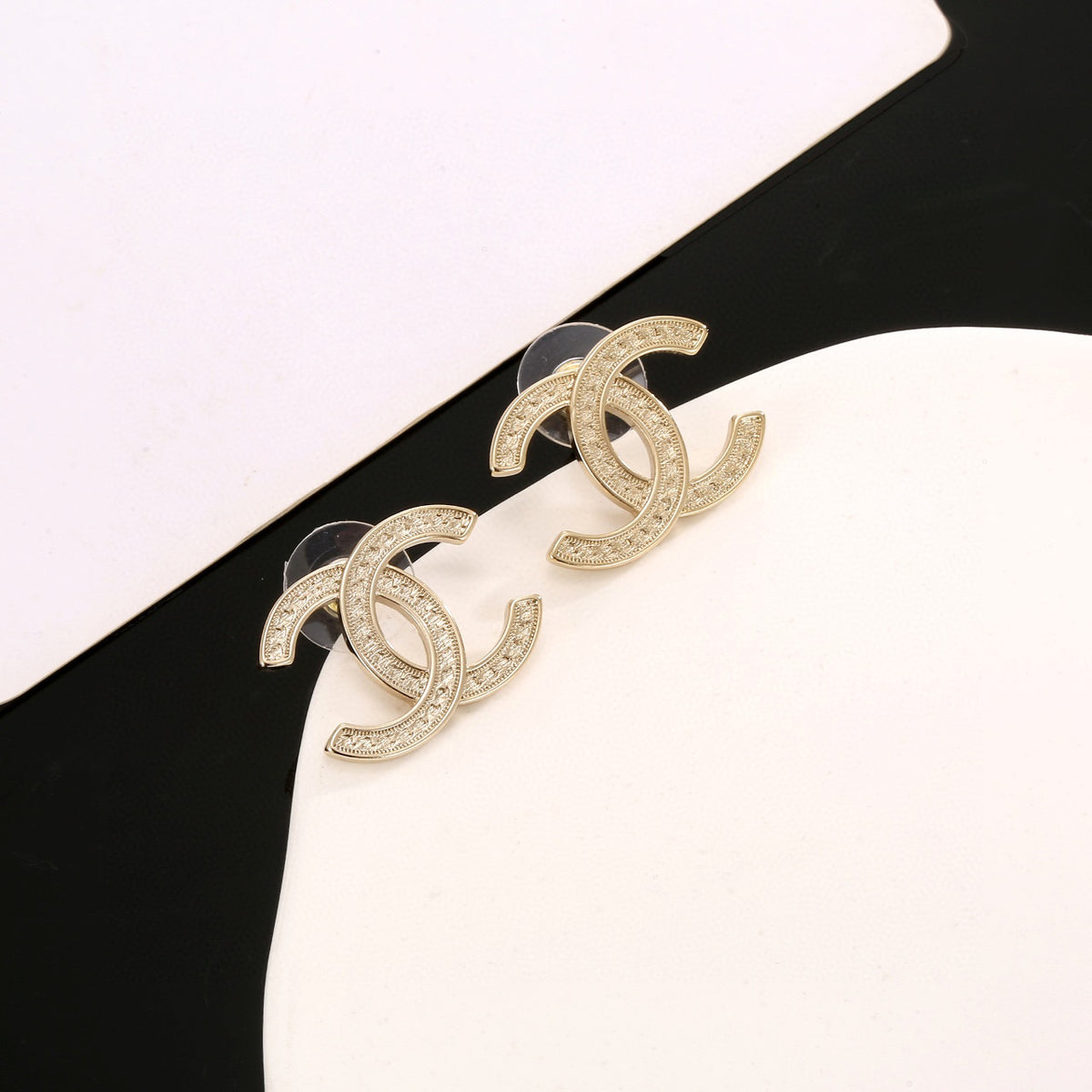 gold sterling silver elegant Drop Earrings for women - product detail view