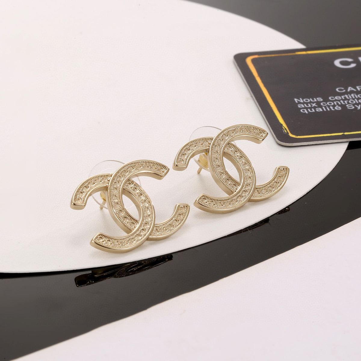 gold sterling silver elegant Drop Earrings for women - alternate angle view 4