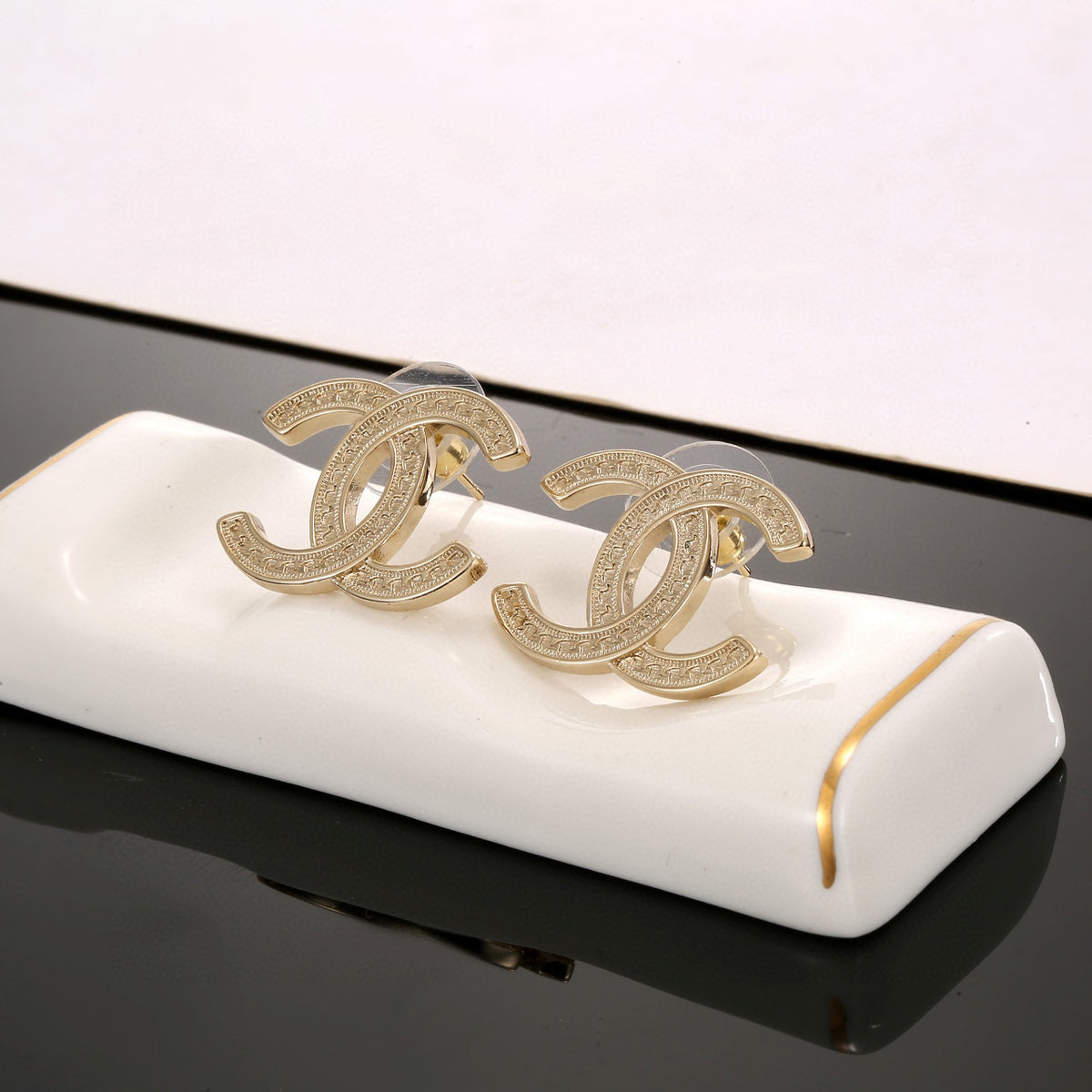 gold sterling silver elegant Drop Earrings for women - alternate angle view 6