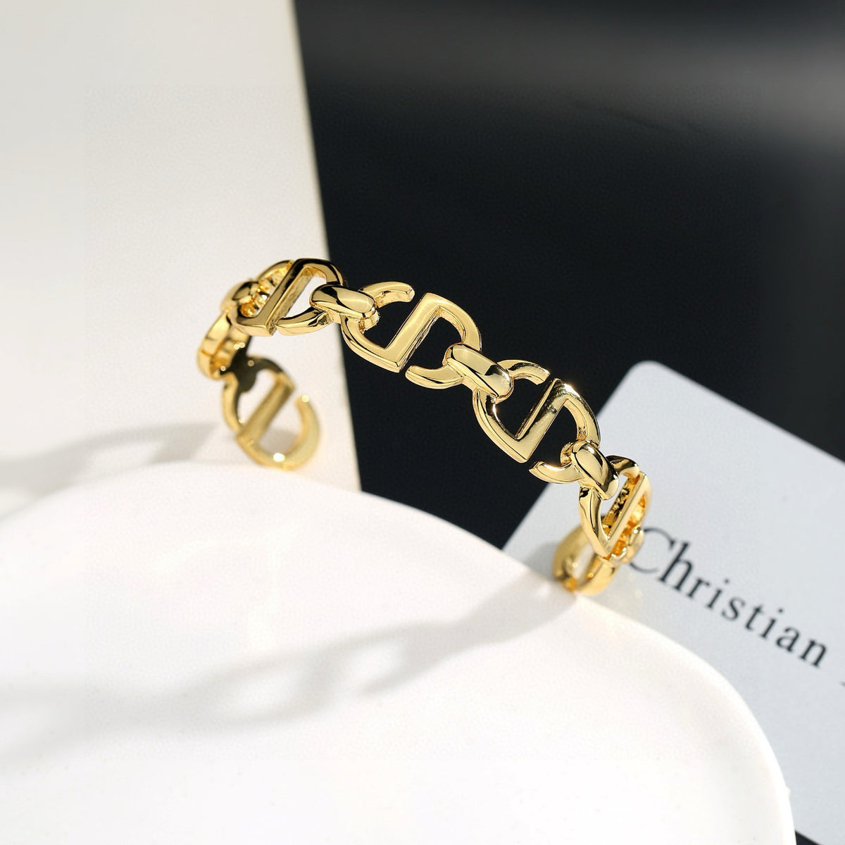 white gold Bangle for women - alternate angle view 2