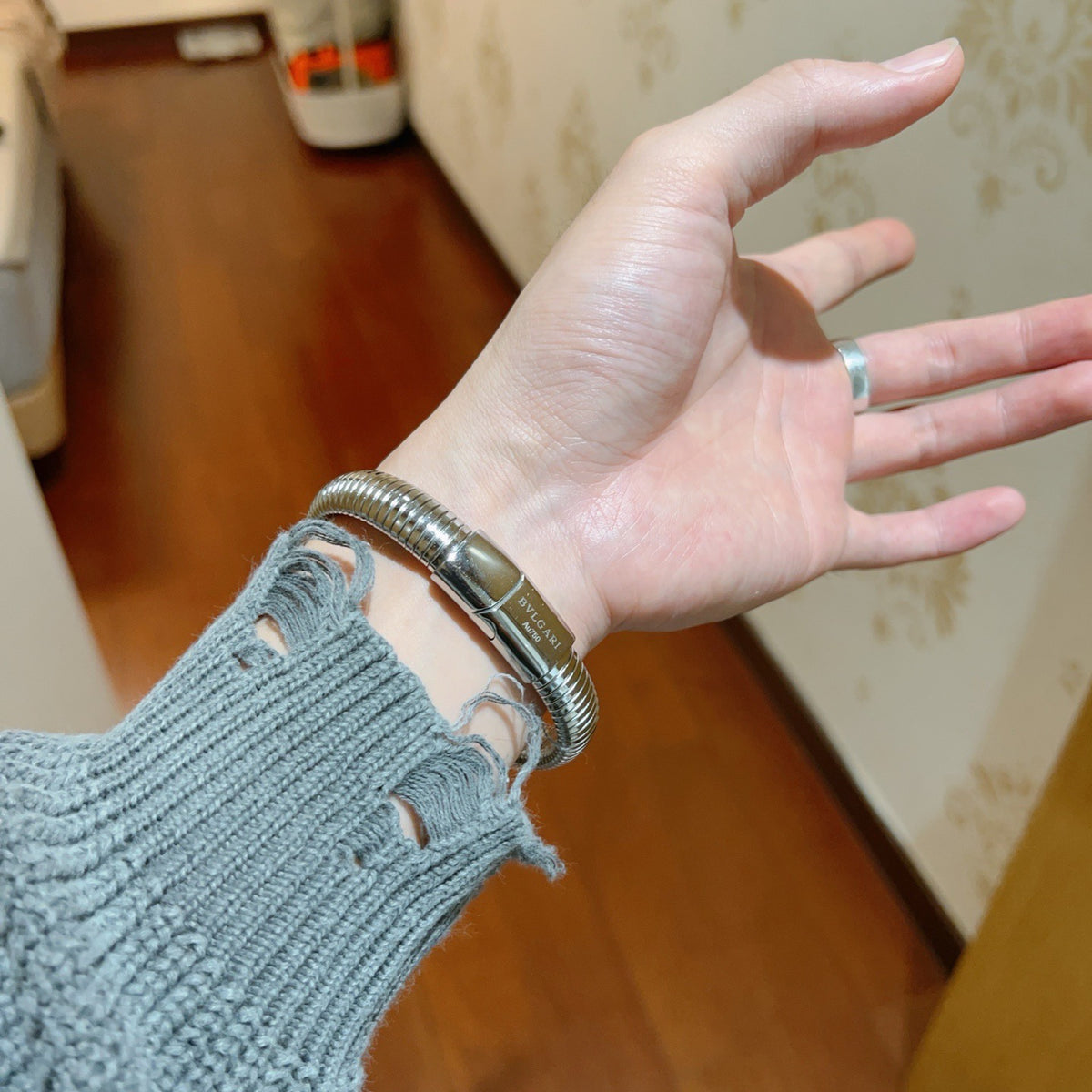 gold minimalist Ring for men - alternate angle view 7