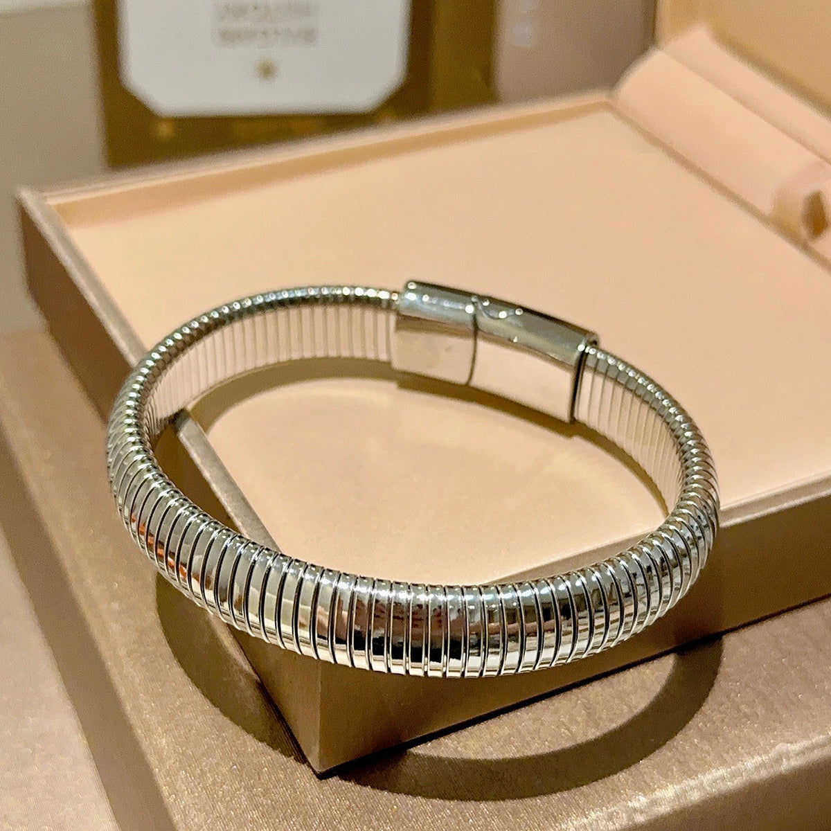 gold minimalist Ring for men - alternate angle view 8