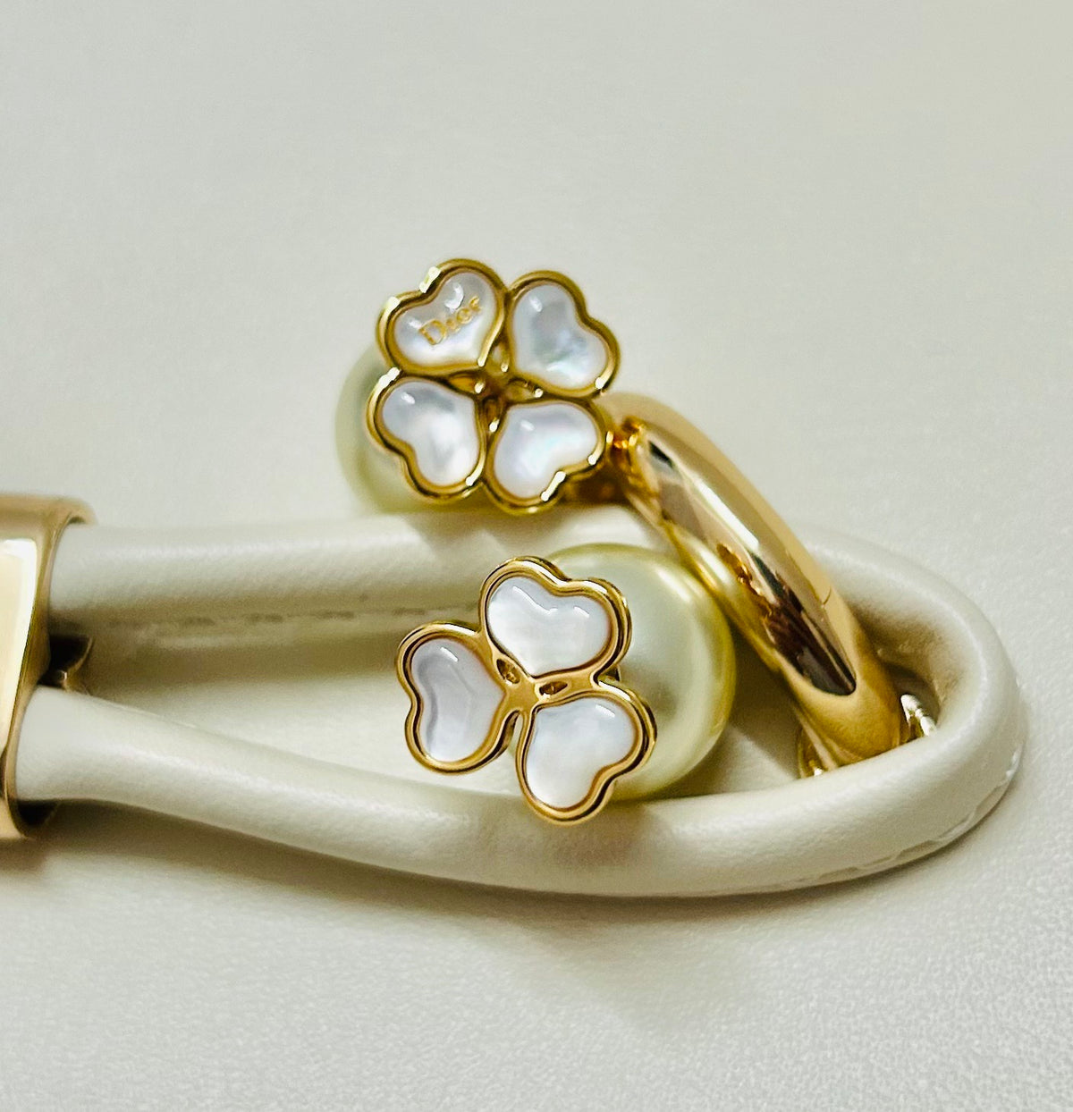 gold metal letter Drop Earrings for women - alternate angle view 3