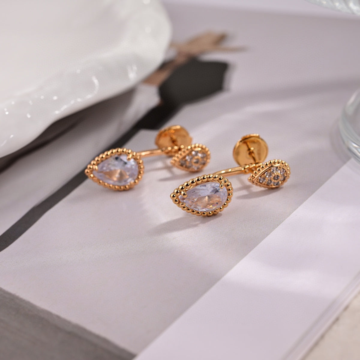 unique Drop Earrings for women - alternate angle view 3