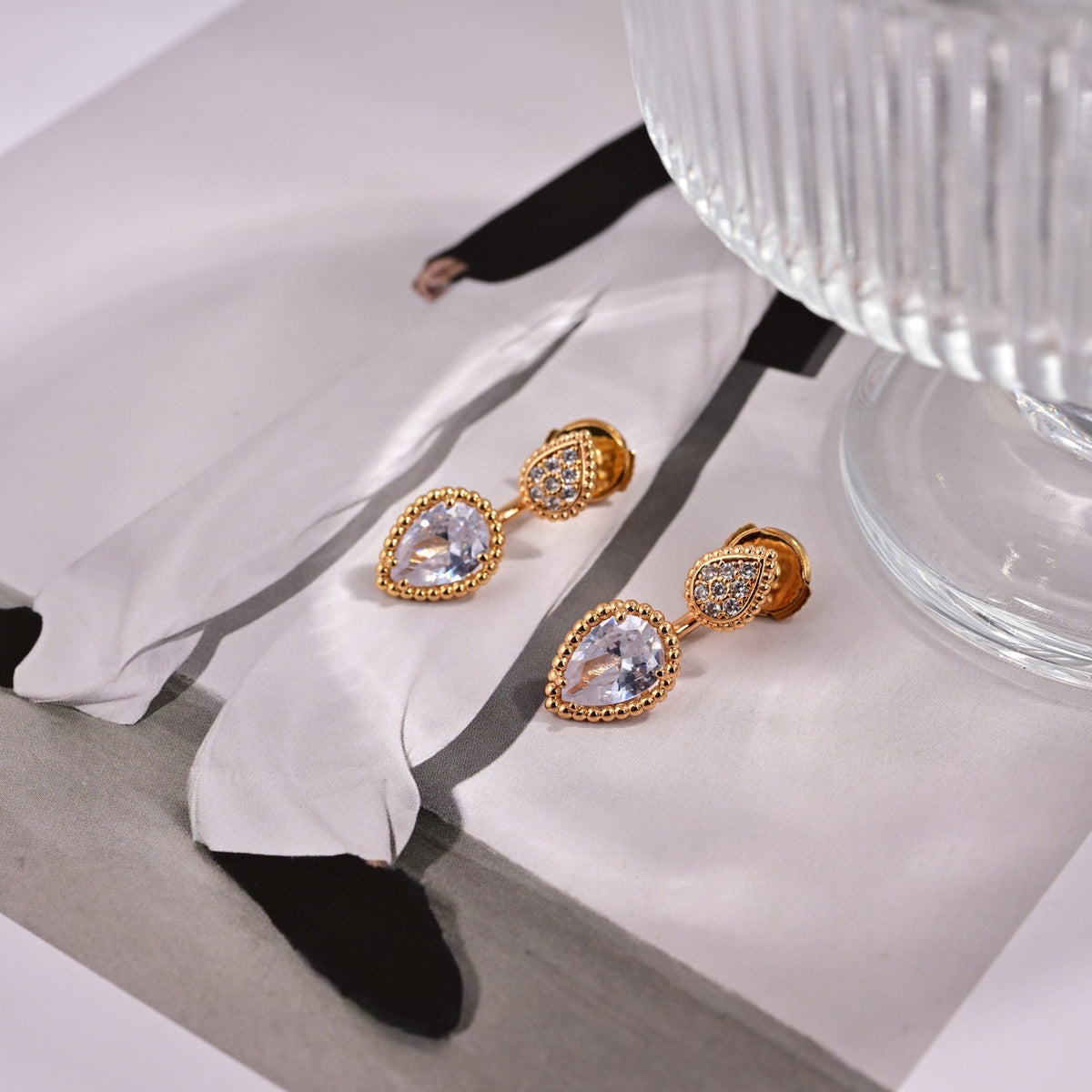 unique Drop Earrings for women - alternate angle view 2