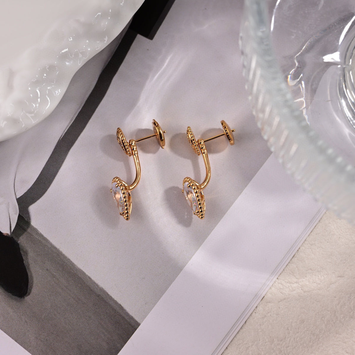 unique Drop Earrings for women - alternate angle view 4