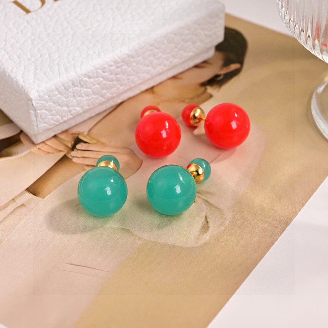 gold metal letter Drop Earrings for women - product detail view