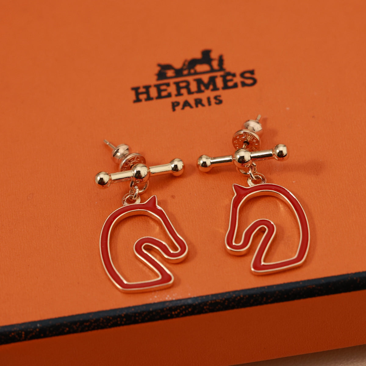 rose gold silver post rose Stud Earrings for women - alternate angle view 3