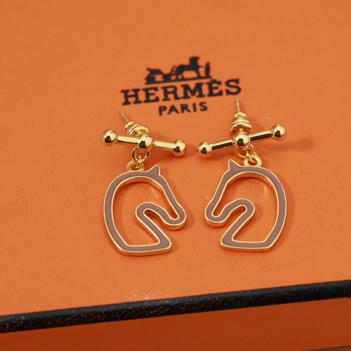 rose gold silver post rose Stud Earrings for women - alternate angle view 3