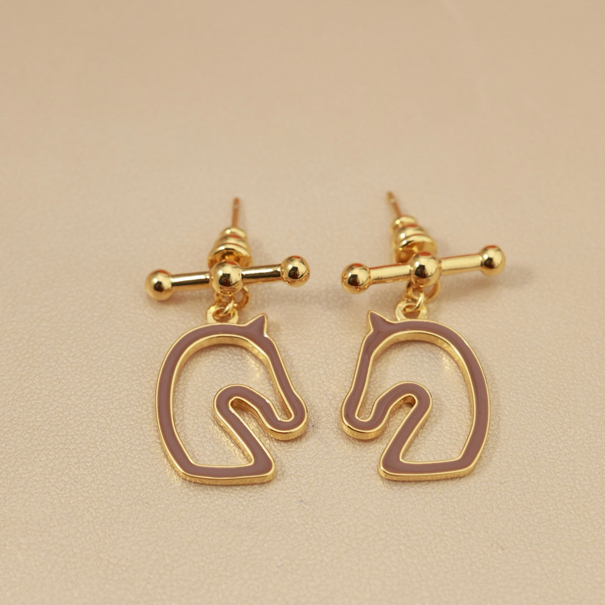 rose gold silver post rose Stud Earrings for women - alternate angle view 7